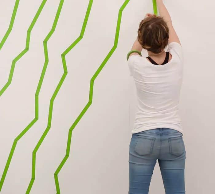 Easy To Make DIY Geometric Wall