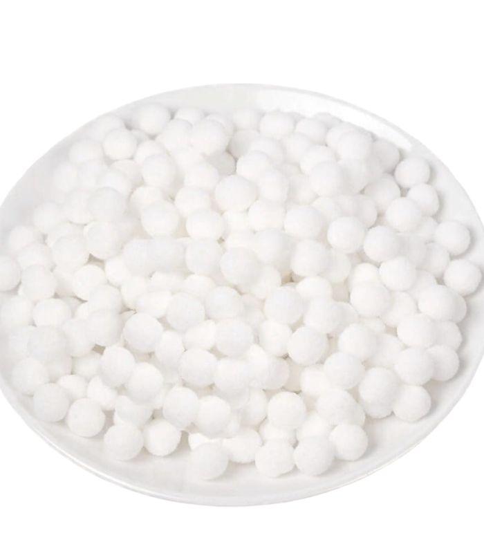 white pom pom balls 10mm 0.4 inch