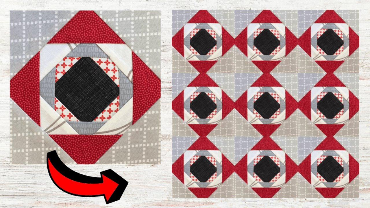Easy Exploding Pineapple Quilt Block Tutorial