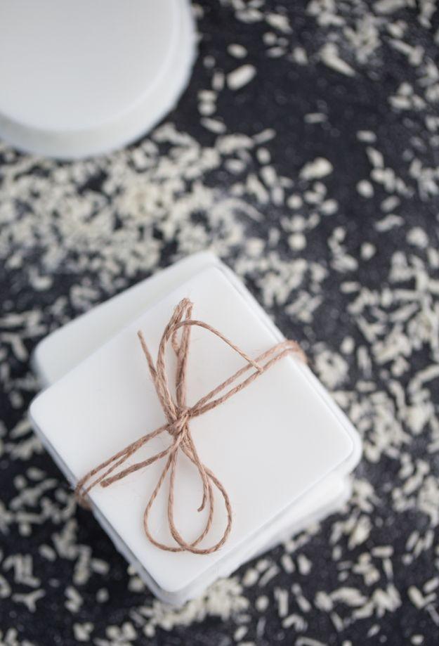 Coconut Shea Butter Soap, a handmade bath product, easy to scale up for a whole batch and a keepsake worth handing down