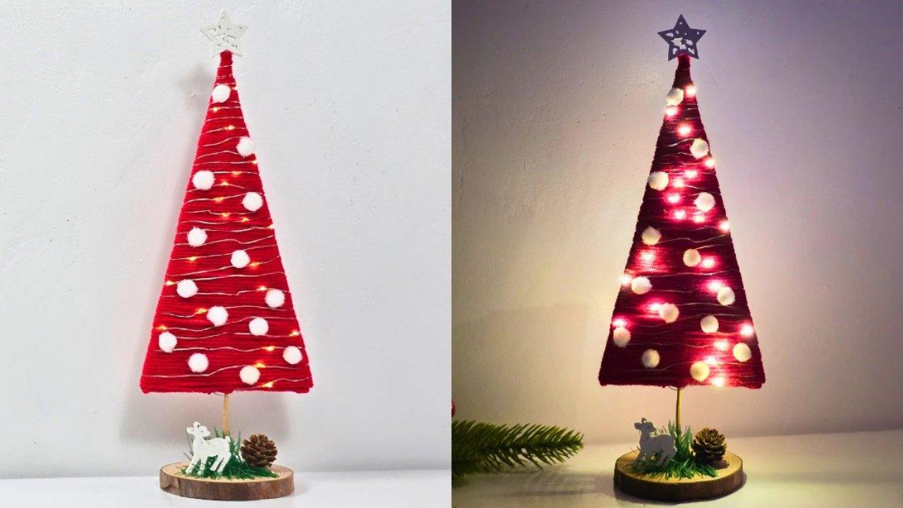 Make This DIY Yarn Christmas Tree in 10 Minutes!