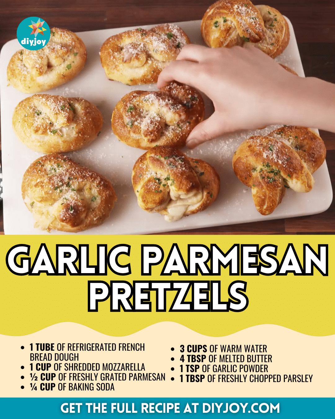 Easy Garlic Parmesan Pretzels Recipe
