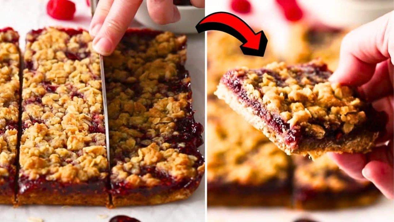 Easy-to-Make Healthy Jam Oatmeal Bars