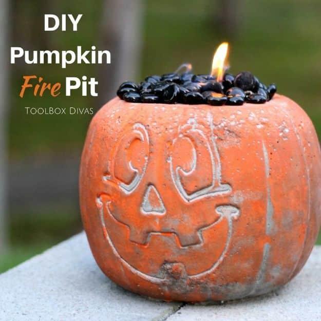 DIY Concrete Pumpkin Fire Pit, forgiving of small mistakes along the way and a keepsake worth handing down for years