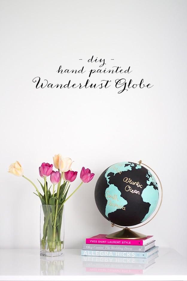 DIY Anthropologie Wanderlust Globe, an idea worth saving for later and a project worth trying this weekend