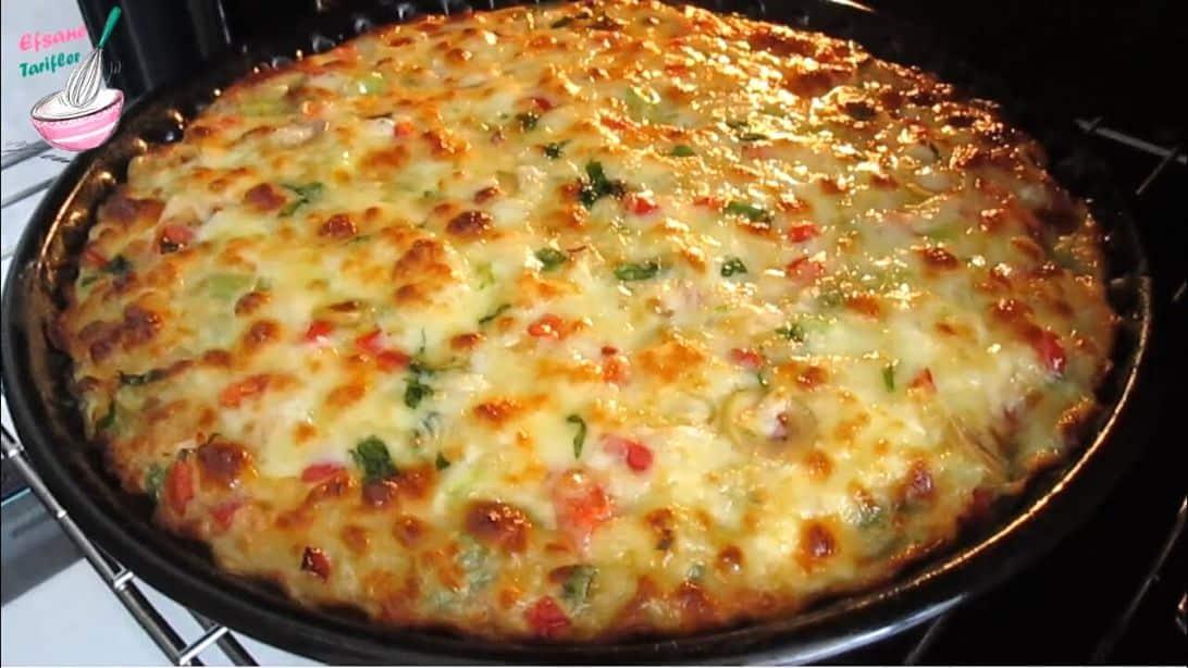 Easy Cheesy Egg Pizza Breakfast