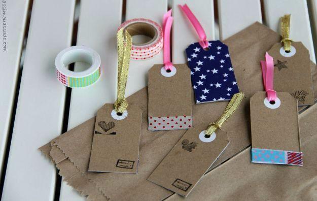 Old Cereal Boxes Gift Tags, a handmade wrapping accent, an offering nobody else will be giving this year