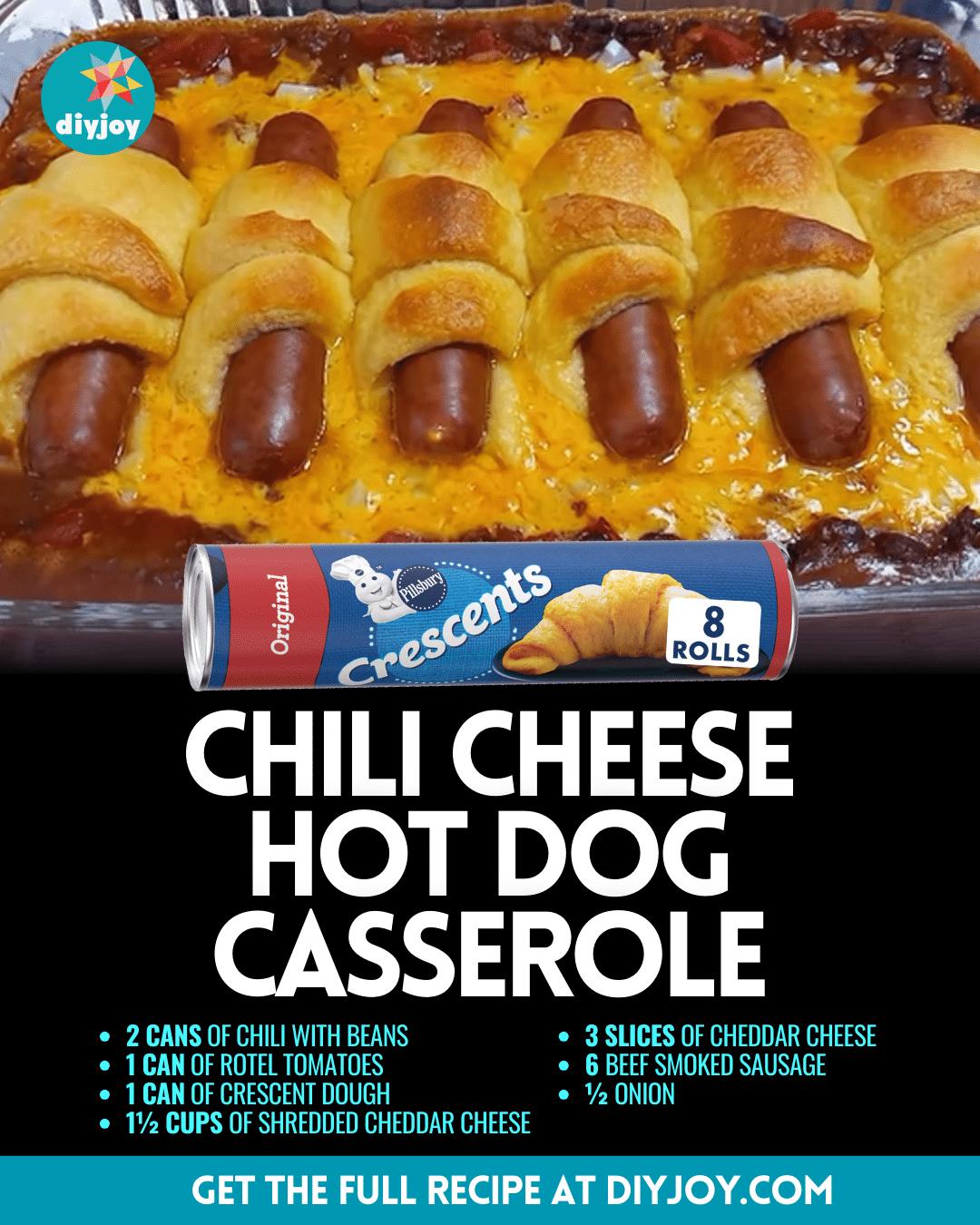 Easy Chili Cheese Hot Dog Casserole Recipe