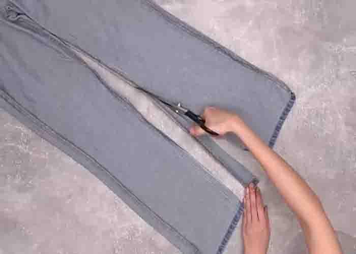 Tapering the jeans in just five minutes