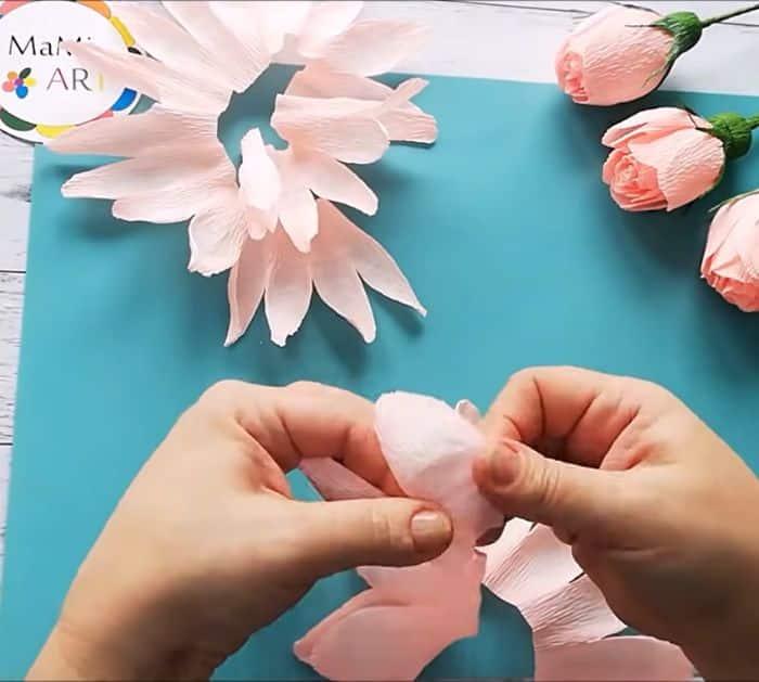 Crepe Paper Roses Tutorial Project