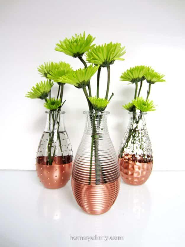 DIY Copper Dipped Vases, quick enough to finish before nap time and proof a small change makes a real difference