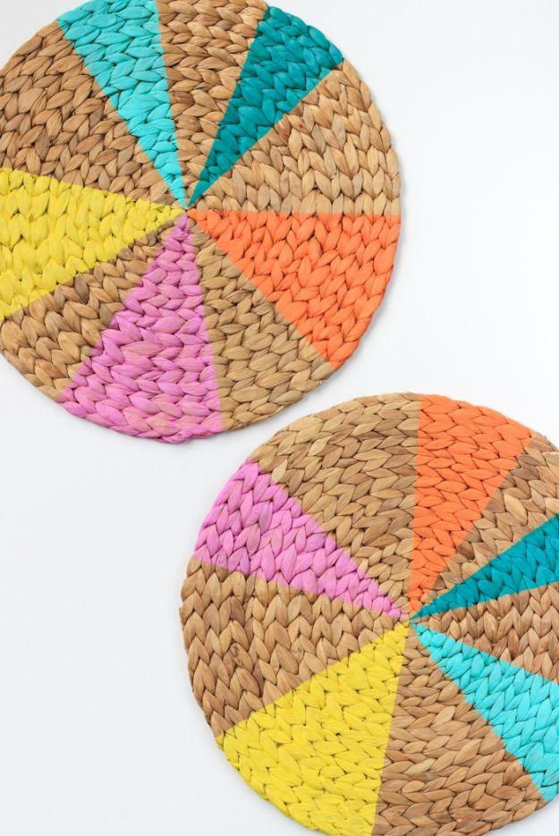 DIY Pinwheel Placemats, one of the best picks on this list and an idea that is easy to recreate at home