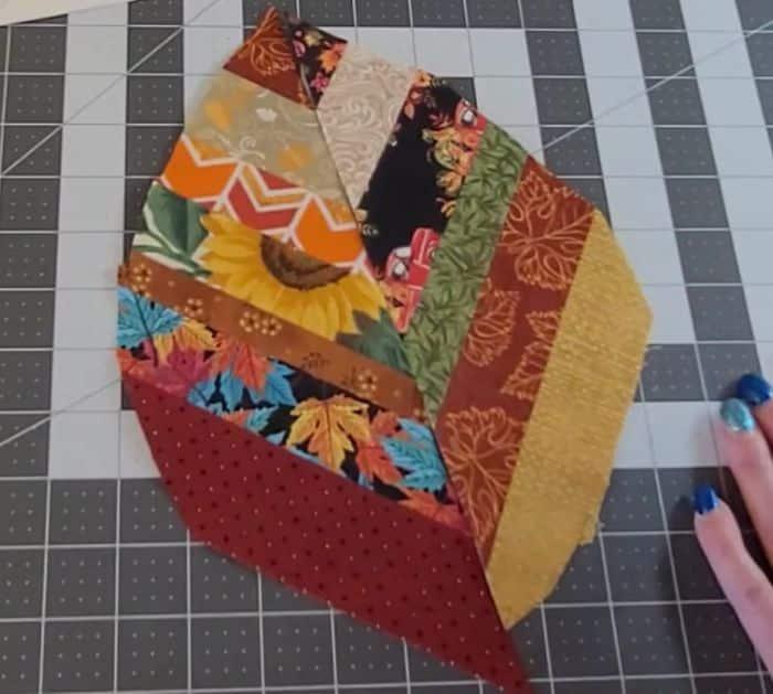 Easy To Sew Scrappy Autumn Leaf Potholder
