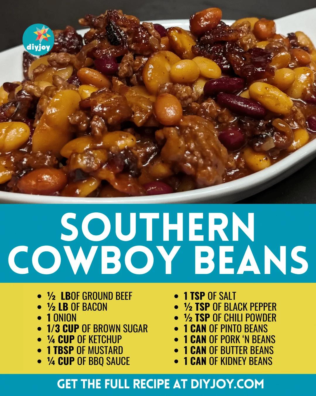 Easy Old-Fashioned Southern Cowboy Beans Recipe