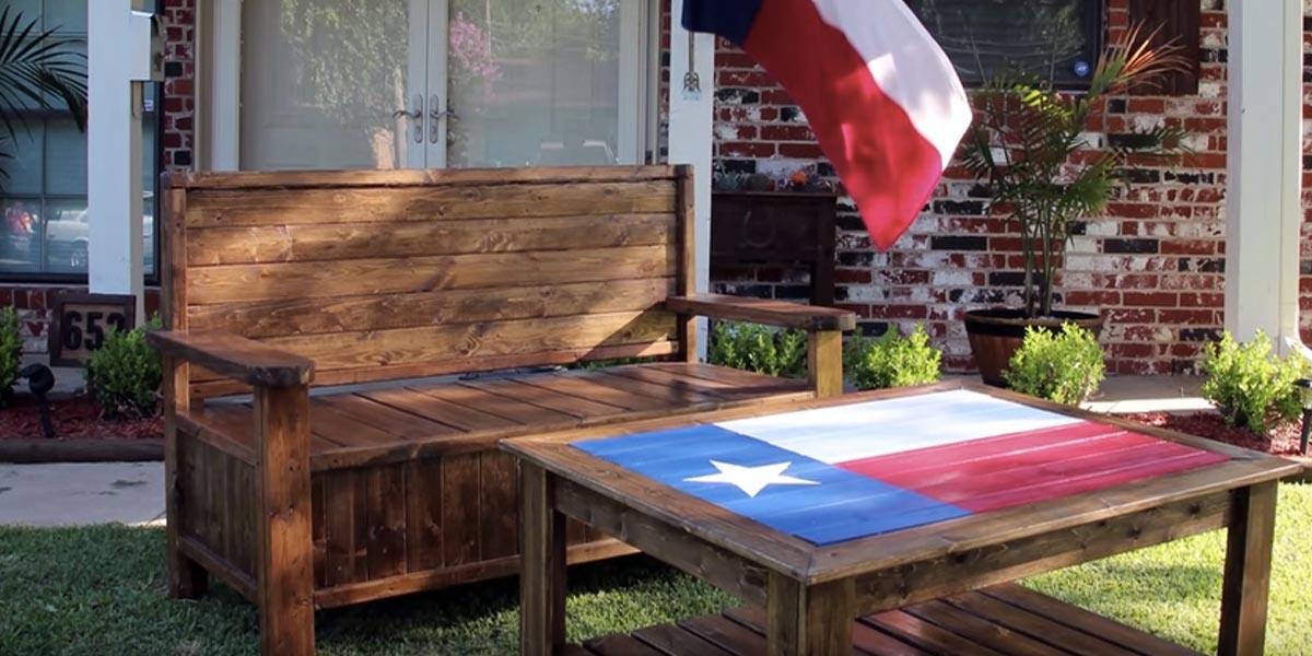 This DIY Pallet Bench Has Hidden Storage