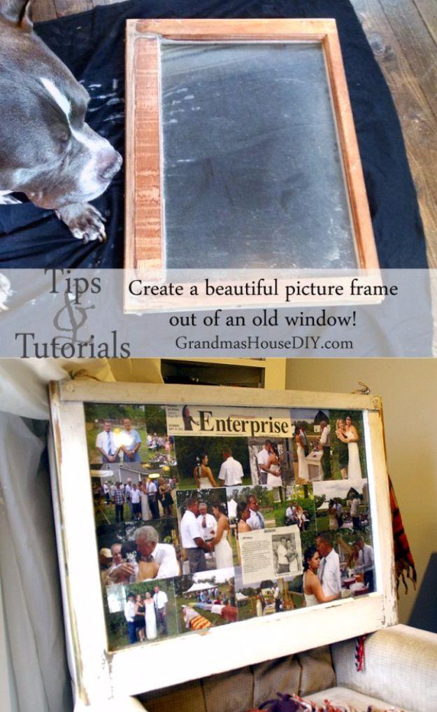 Old Window Picture Frame, a charming upcycled find, friendly for a beginner working with basic tools