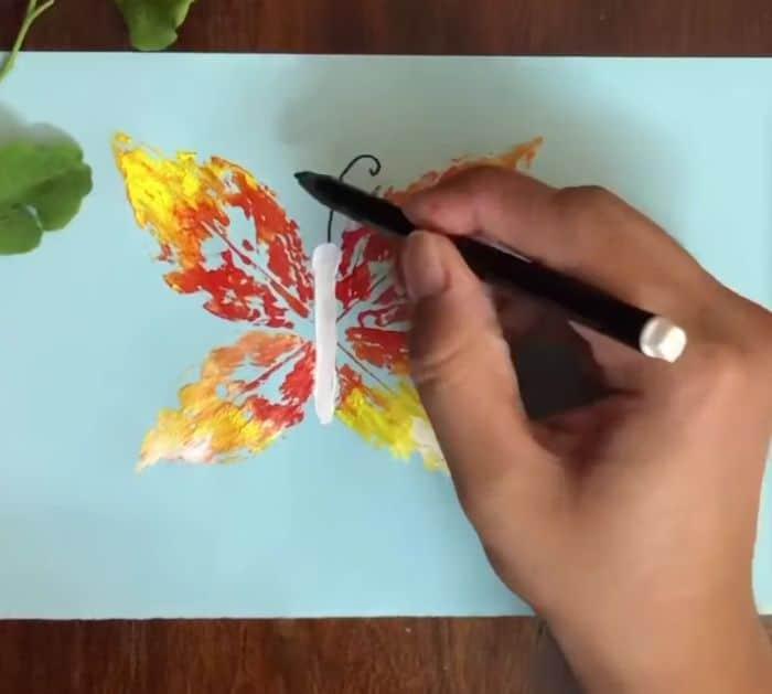 How To Paint Using Leaves