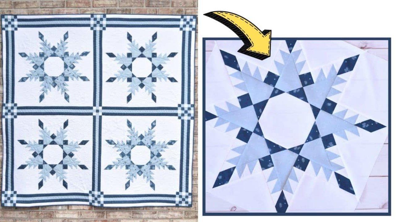 Easy Snowflake Quilt Tutorial