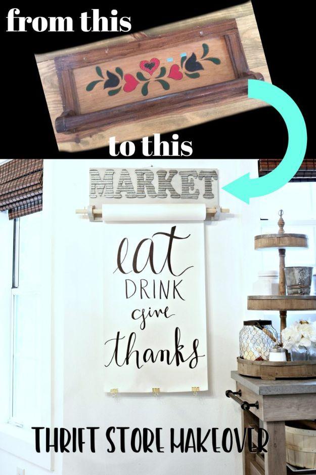 Wall Mounted Paper Holder, a thrift store makeover, simple enough for a first try and a charming handmade detail