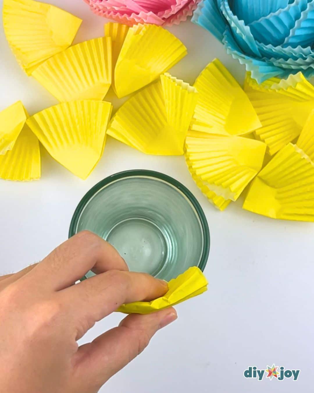 Paper Flowers Cupcake Liners — easy spring crafts to try