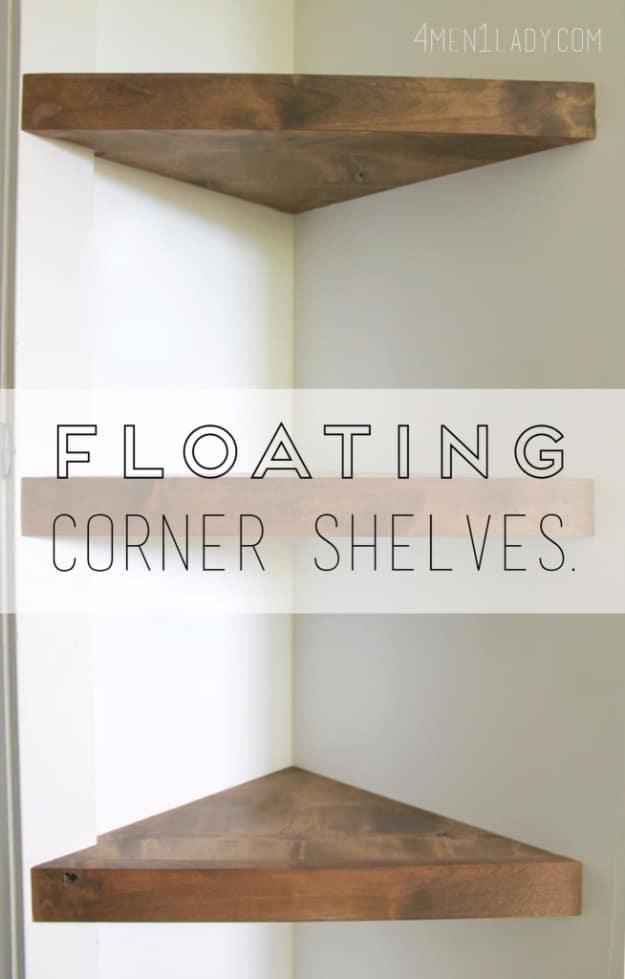 Floating Corner Shelves, a beginner friendly build with no special tools required and a piece worth keeping out on display