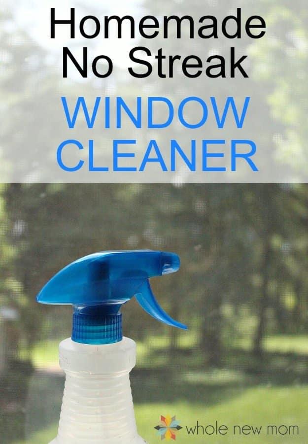 No-Streak Homemade Window Cleaner, a natural swap for harsh store bought cleaners and worth trying soon