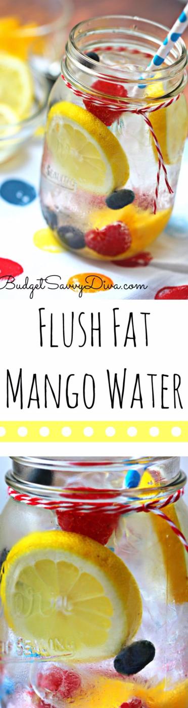 Flush Fat Mango Detox Water, a refreshing detox water recipe to try and a light, flavorful way to drink more water