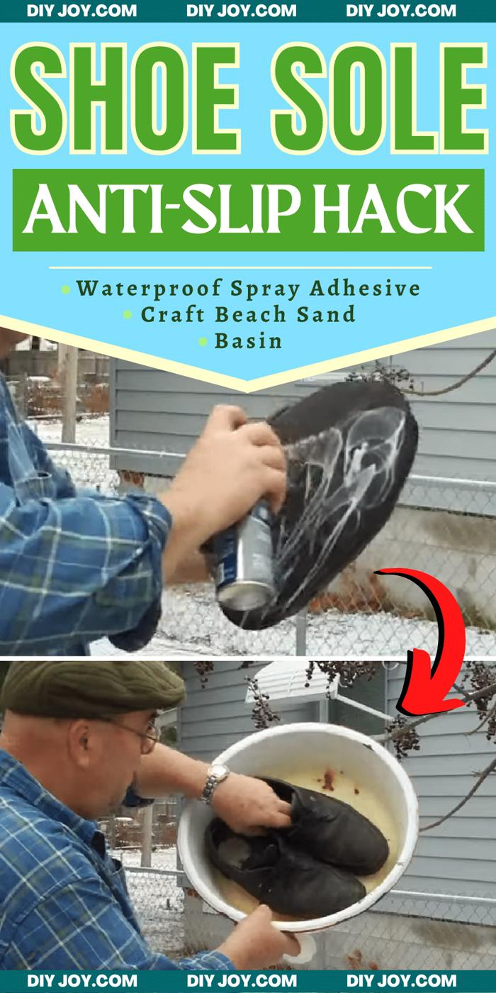 Shoe Sole Anti-Slip Hack For Icy Or Rainy Weather