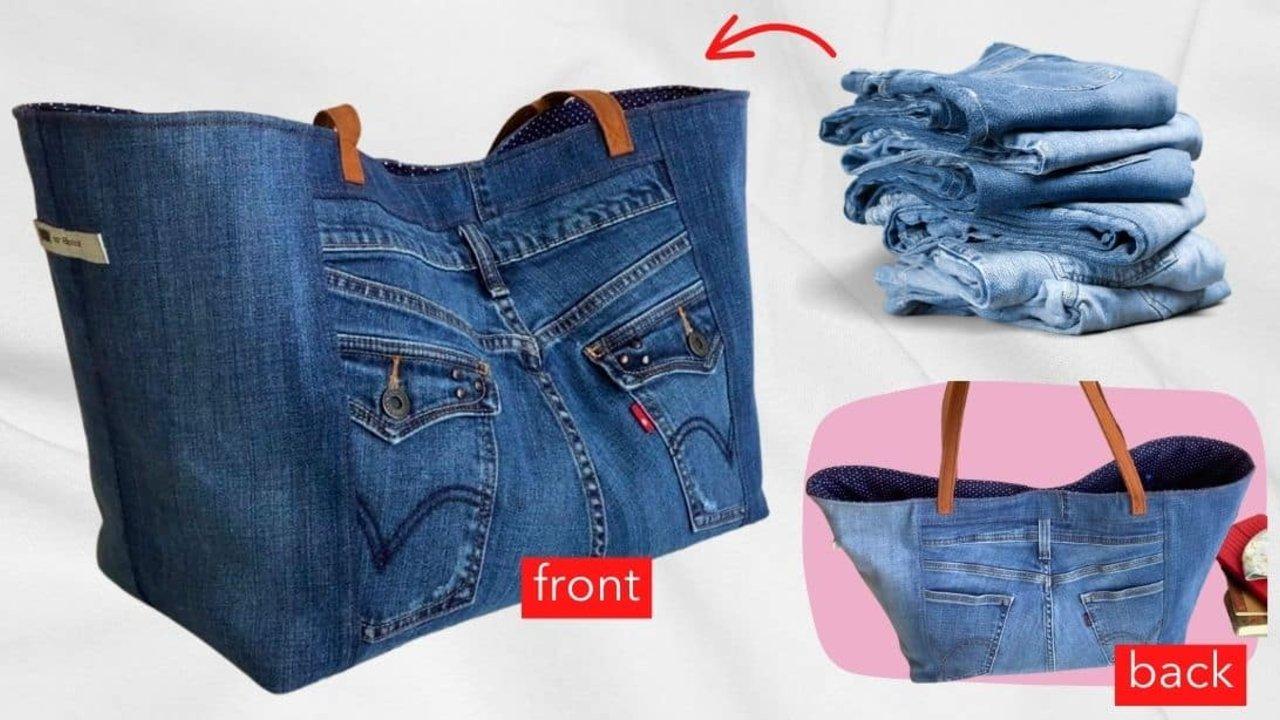 How to Sew Denim Tote Bags