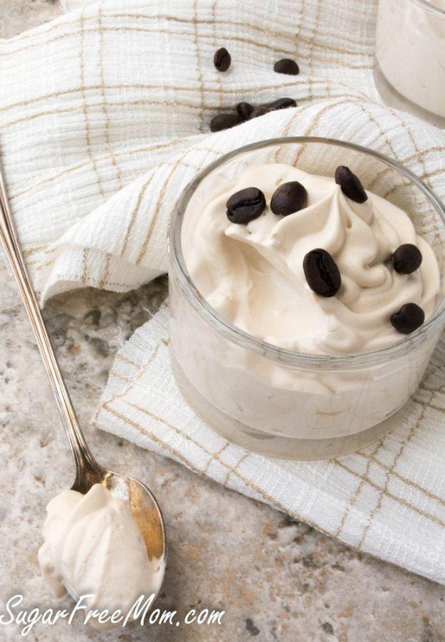 Keto Dessert Recipes - Low Carb Cappuccino Cheesecake Mousse - Easy Ketogenic Diet Dessert Recipes and Recipe Ideas - Shakes, Cakes In A Mug, Low Carb Brownies, Gluten Free Cookies