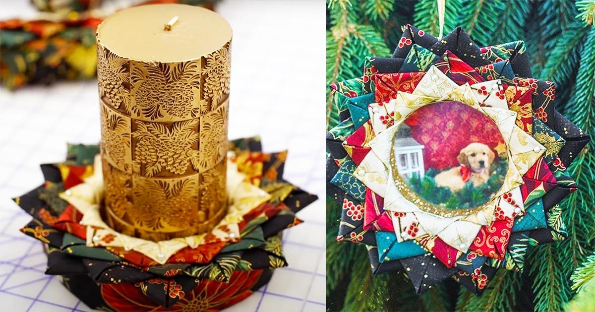 DIY No-Sew Quilted Picture Frame Ornament