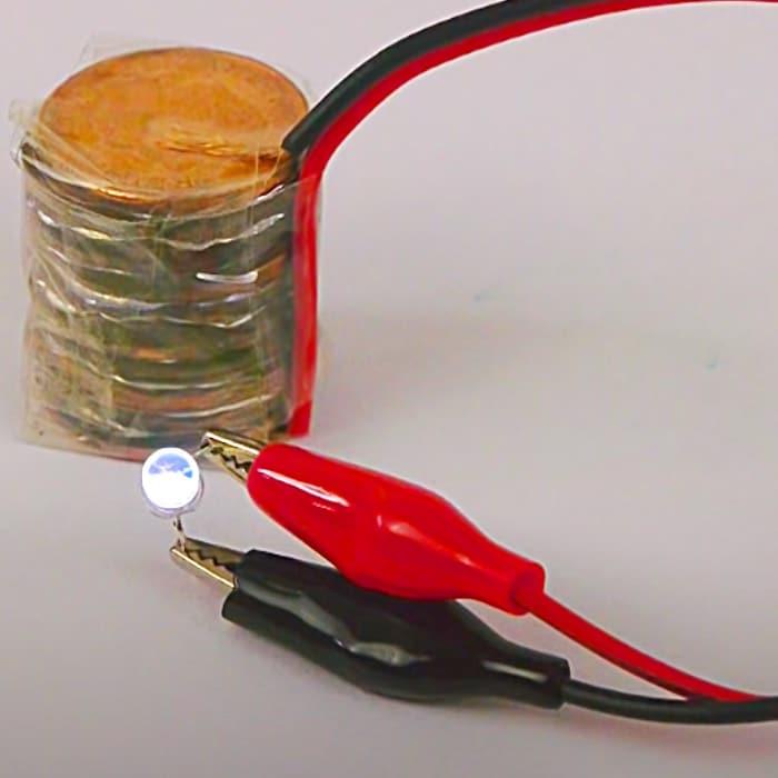 DIY Coin Battery - How To Make A Battery - Easy Copper Homemade Battery