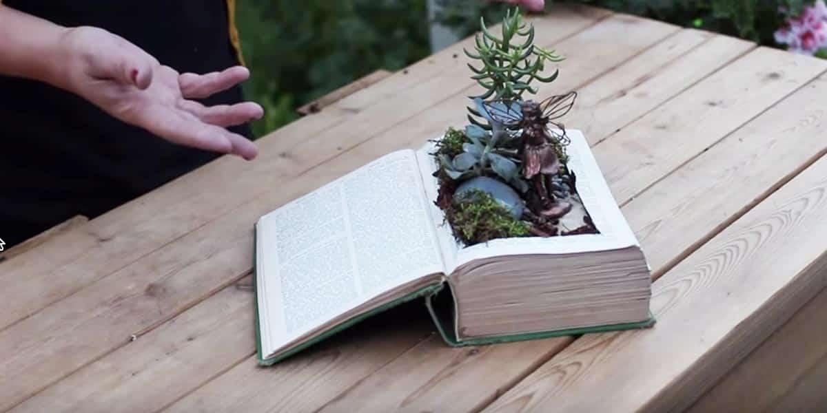 DIY Vintage Book Fairy Garden