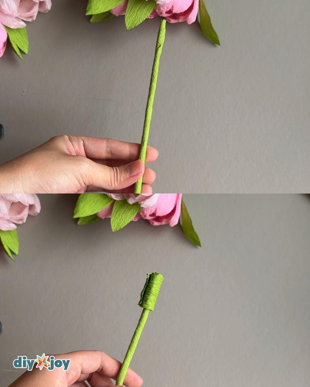 Easy Paper Roses — wrapping