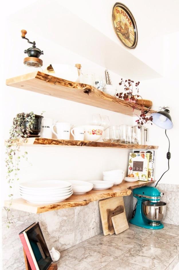 Live Edge Floating Shelves, a fast weekend build even for a novice and a look that beats anything from a store