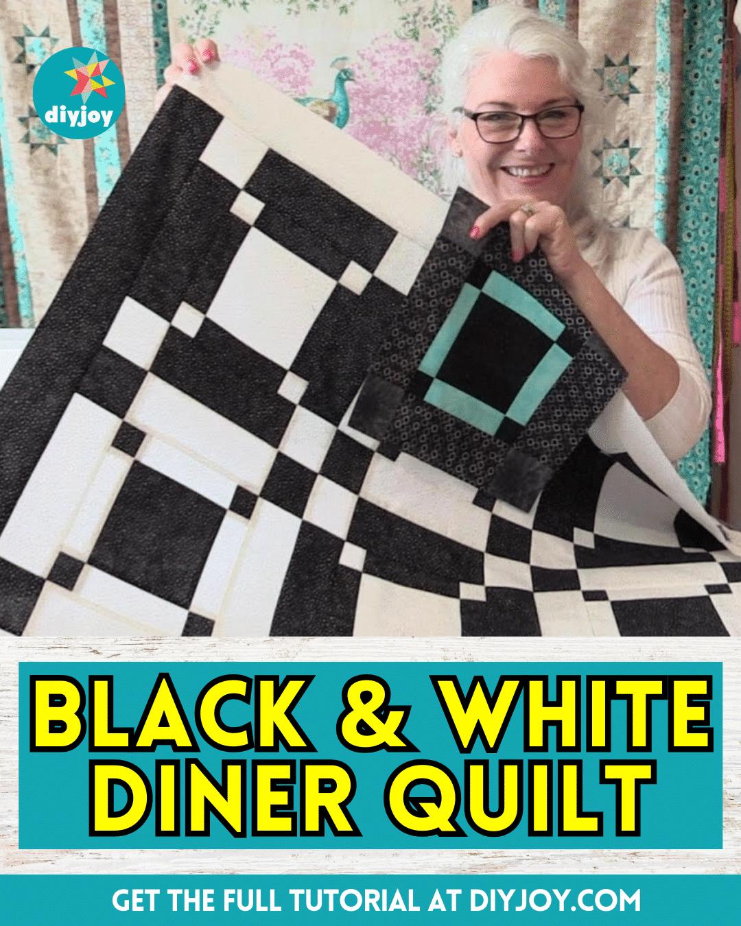 Easy Black And White Diner Quilt Tutorial