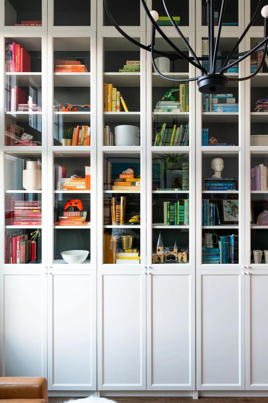 Floor to Ceiling Billy Bookcase Built Ins, a bookshelf idea, and a nice way to make a plain corner feel finished