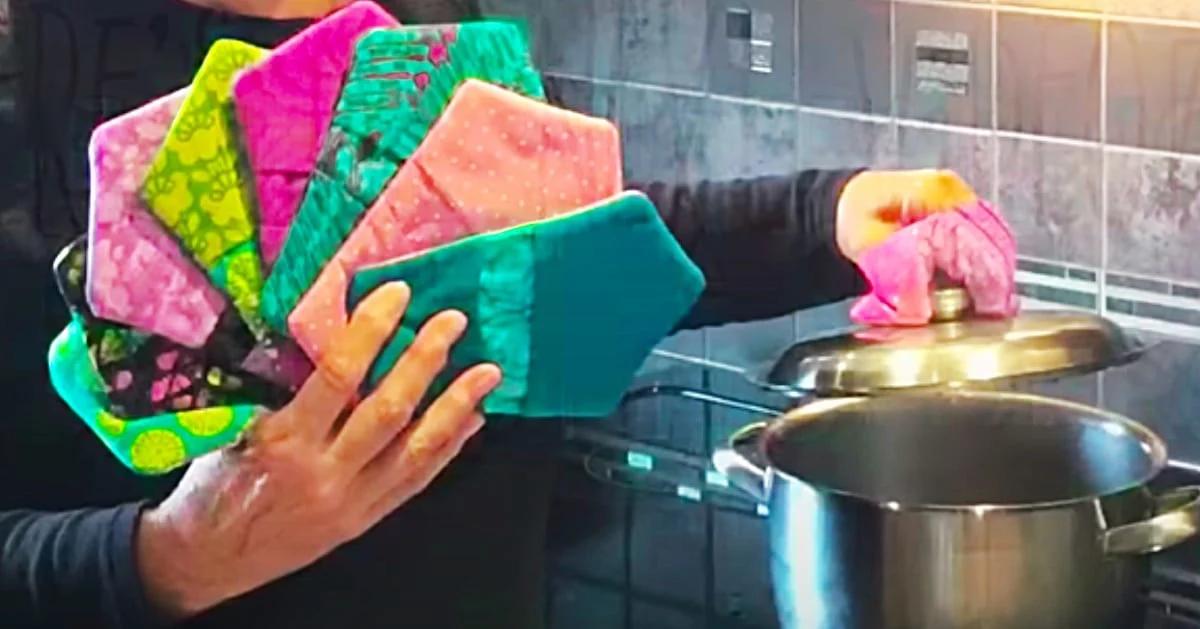How To Sew A Finger Thumb Potholder