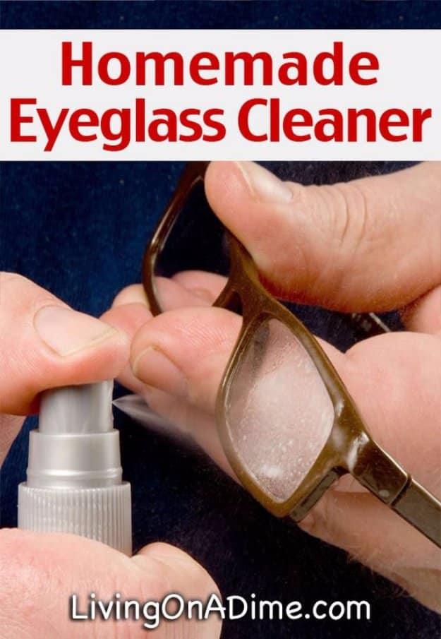 Inexpensive Homemade Eyeglass CLeaner Recipe, budget friendly and easy to mix in minutes and worth trying soon
