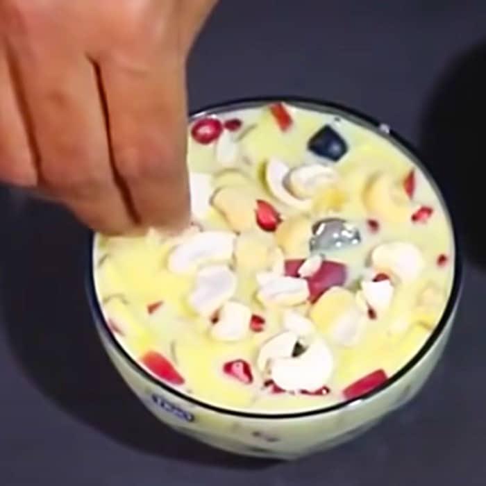 Custard Pudding Fruit Salad Recipe - Easy Dessert Idea - Fruit Salad Ideas