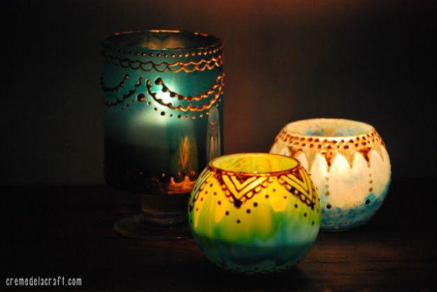 DIY Moroccan Candle Holders, a charming accent worth trying soon and one of the prettier picks from this roundup
