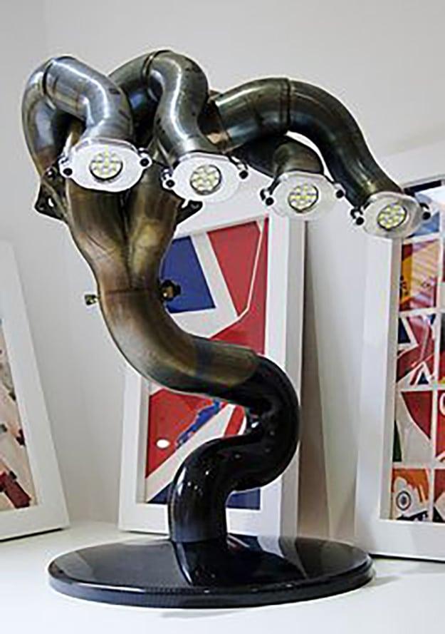 Upcycled Old Car Parts - Formula One Repurposed Lamp - DIY Projects & Crafts by Sueeye #diy
