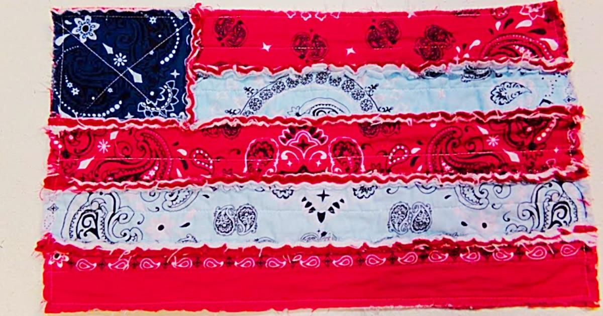 How To Sew A Rag Flag Placemat With Bandanas