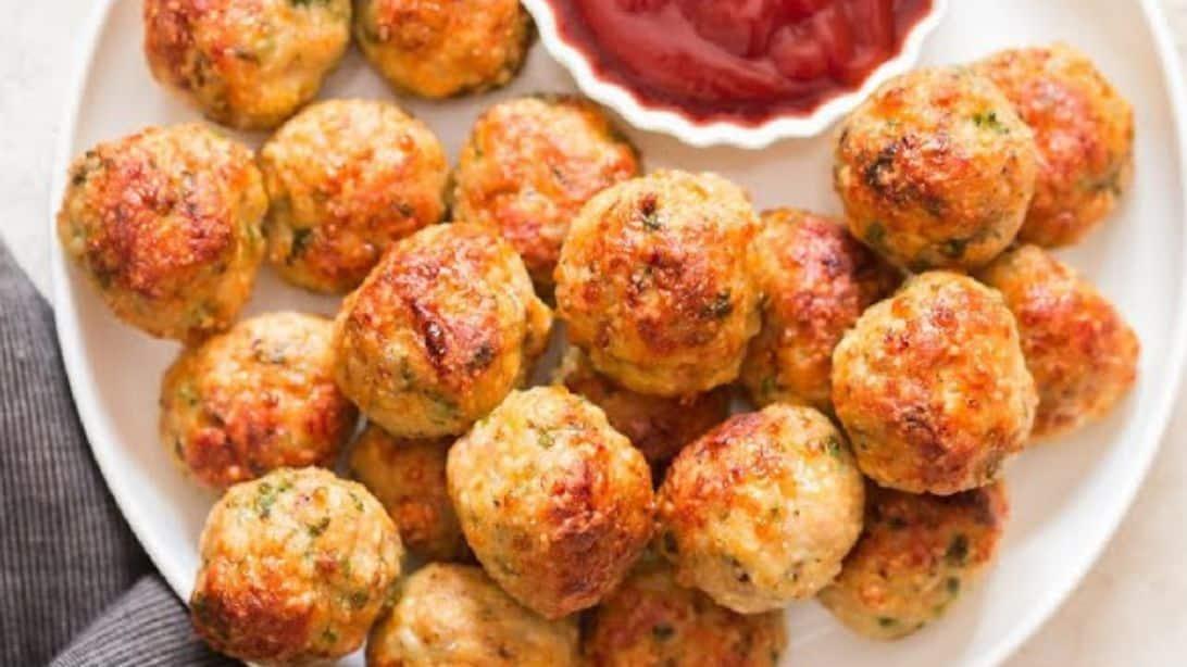 Juicy Baked Chicken Meatballs