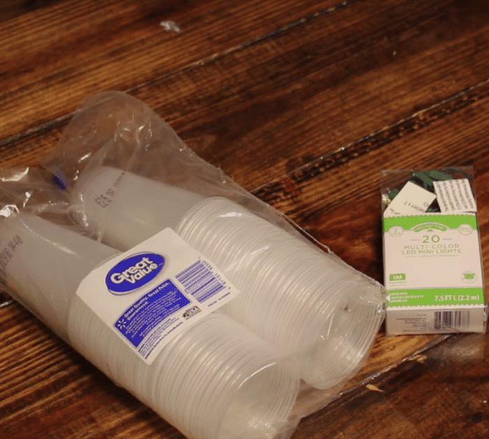 Materials for Plastic Cup LED Wreath