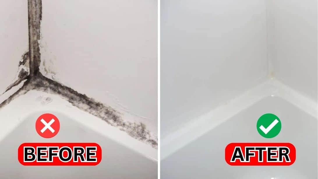 Easy Moldy Caulk Cleaning Hack
