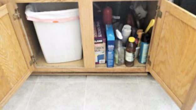 Remove Clutter Under The Sink, a tension rod hack, simple enough for a first try and an idea worth saving for later