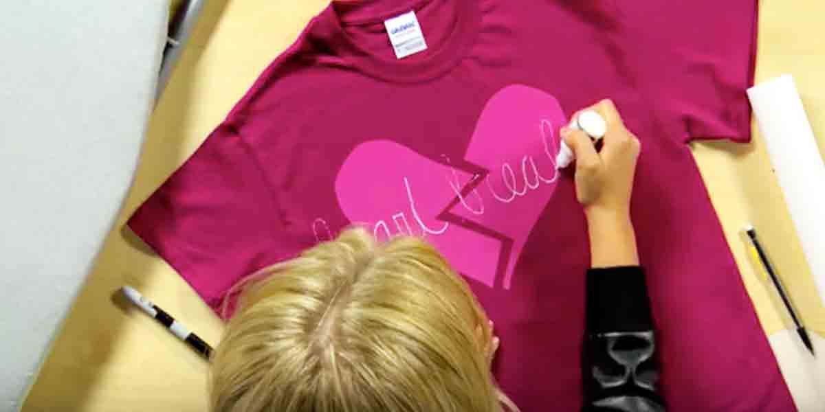 She Easily Decorates This T-Shirt For A Fun Item To Wear On Heart Day Or Any Time!