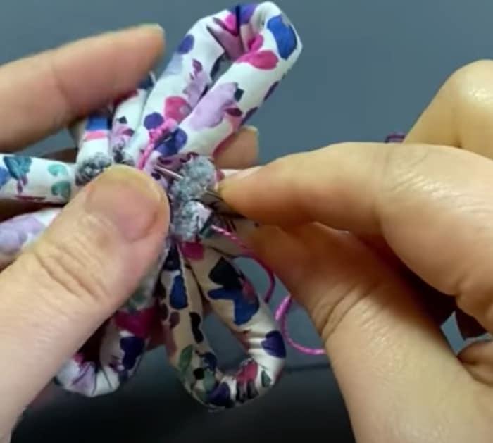 Materials for Making A DIY Fabric Flower Scrunchie