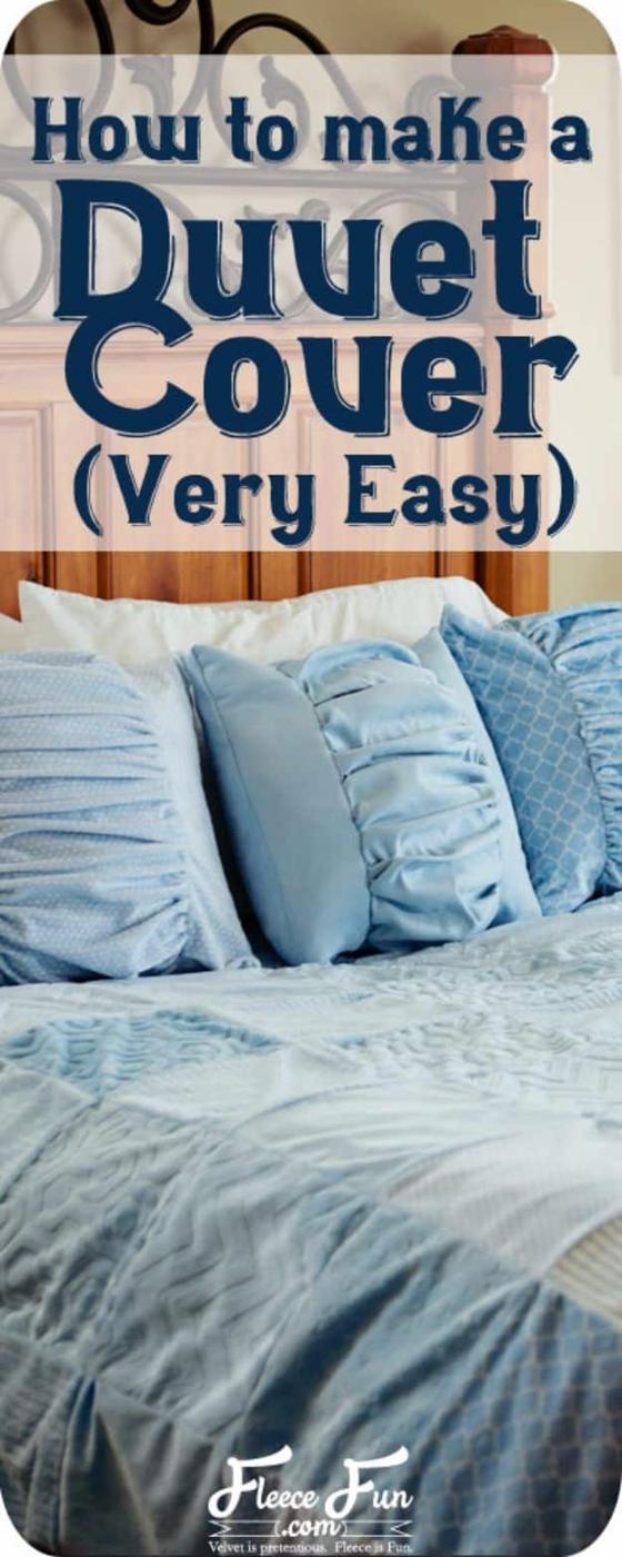 Easy Duvet Cover, easy to customize with paint or stain already on hand and style that costs a fraction of the retail price